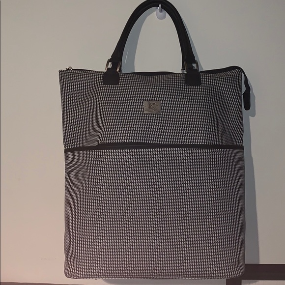 Anne Klein Houndstooth Travel Tote - Picture 1 of 4